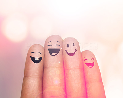 We\'re a happy family of fingers