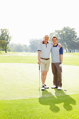 Two men on the golf course