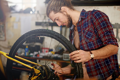 He\'s a perfectionist when it comes to bikes
