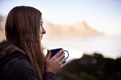 Enjoying some coffee in the mountains