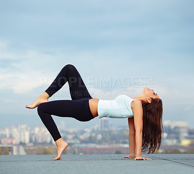 Exercising on a rooftop