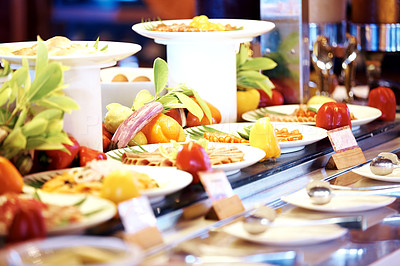 Catering buffet food with fresh fruits