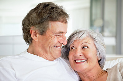 Smiling senior couple spending quality time together