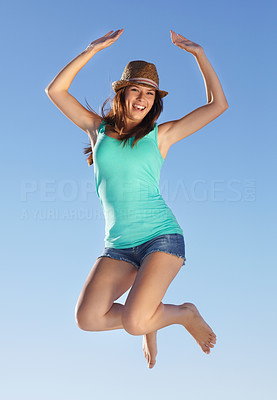 Jumping for joy