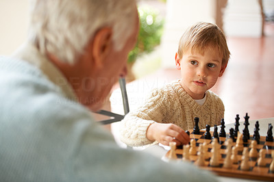 Playing chess with grandpa