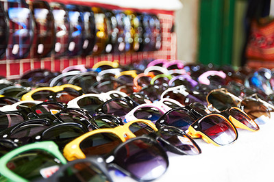 Sunglasses for sale at a market