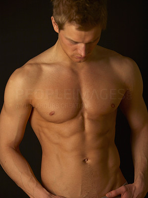 Young male underwear model.