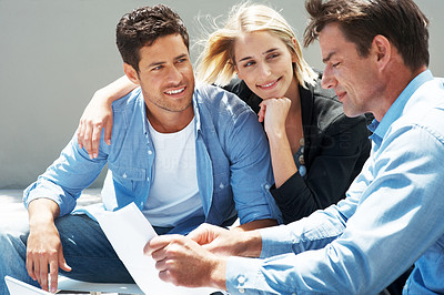 Young couple meeting with financial consultant