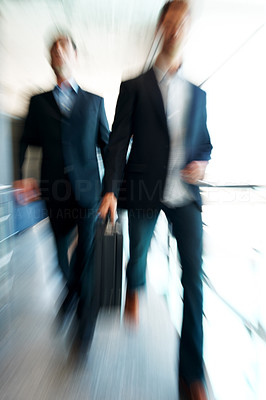 Business people in action - Motion blurred