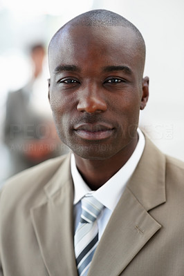 Closeup of an African American business man