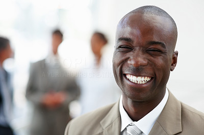 Closeup of a handsome African American business man