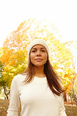 Autumn - Portrait of a woman outside