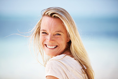 Mature woman with fresh smile
